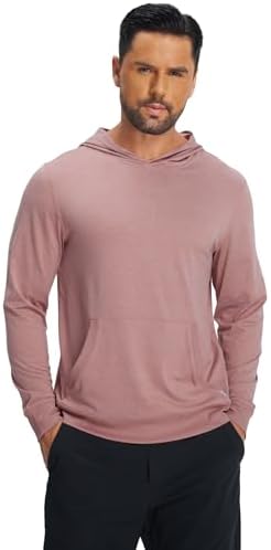 MAELREG Mens Performance Golf Hoodies Pullover Thin Athletic Sweatshirt