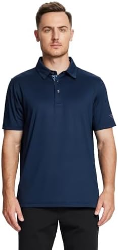 MAELREG Men's Dry Fit Performance Golf Polo Shirts Short & Long Sleeve