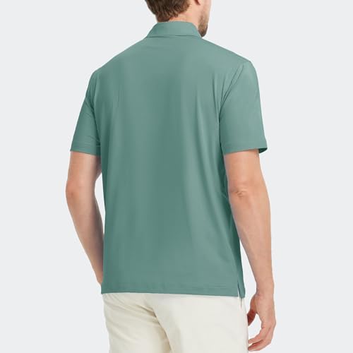 MAELREG Men's Golf Polo Shirts Dry Fit Moisture Wicking Performance