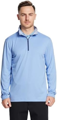 MAELREG Quarter Zip Golf Pullover Men Dry Fit Performance Wicking Long Sleeve Sweatshirt