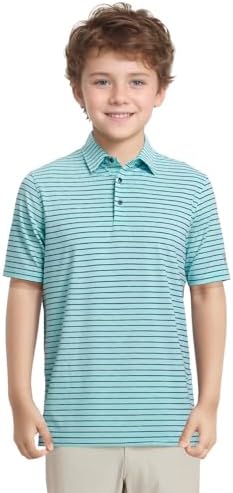 MAELREG Boys' Polo Shirt Moisture Wicking Performance Stretch Golf Shirt