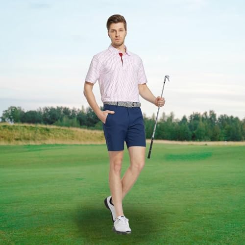 MAELREG Men's Golf Polo Shirt Dry Fit Moisture Wicking Performance Short Sleeve
