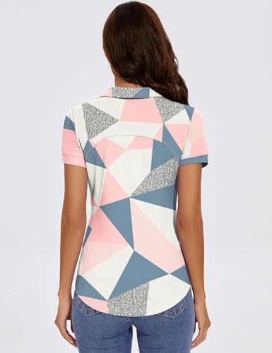 TFSDOD Women's Golf Polo Shirts Moisture Wicking Lightweight Short Sleeve