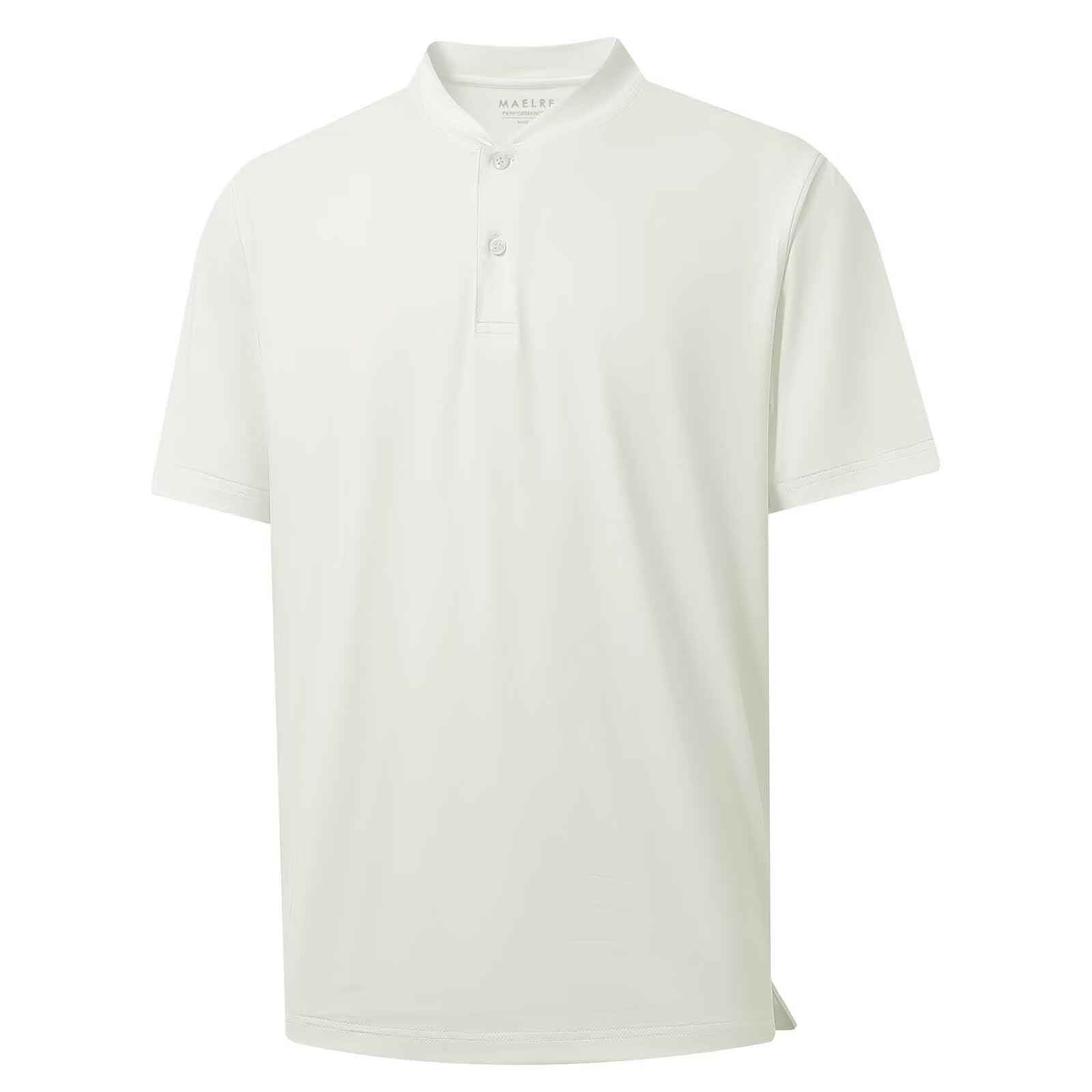 MAELREG Collarless Golf Shirts for Men Dry Fit Moisture Wicking Short Sleeve