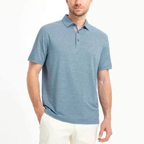 MAELREG Men's Golf Polo Shirts Dry Fit Moisture Wicking Performance Short Sleeve