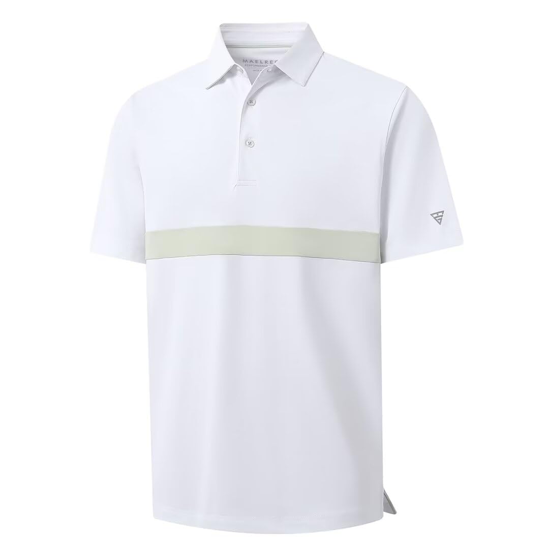 MAELREG Men's Golf Polo Shirts Dry Fit Moisture Wicking Short Sleeve