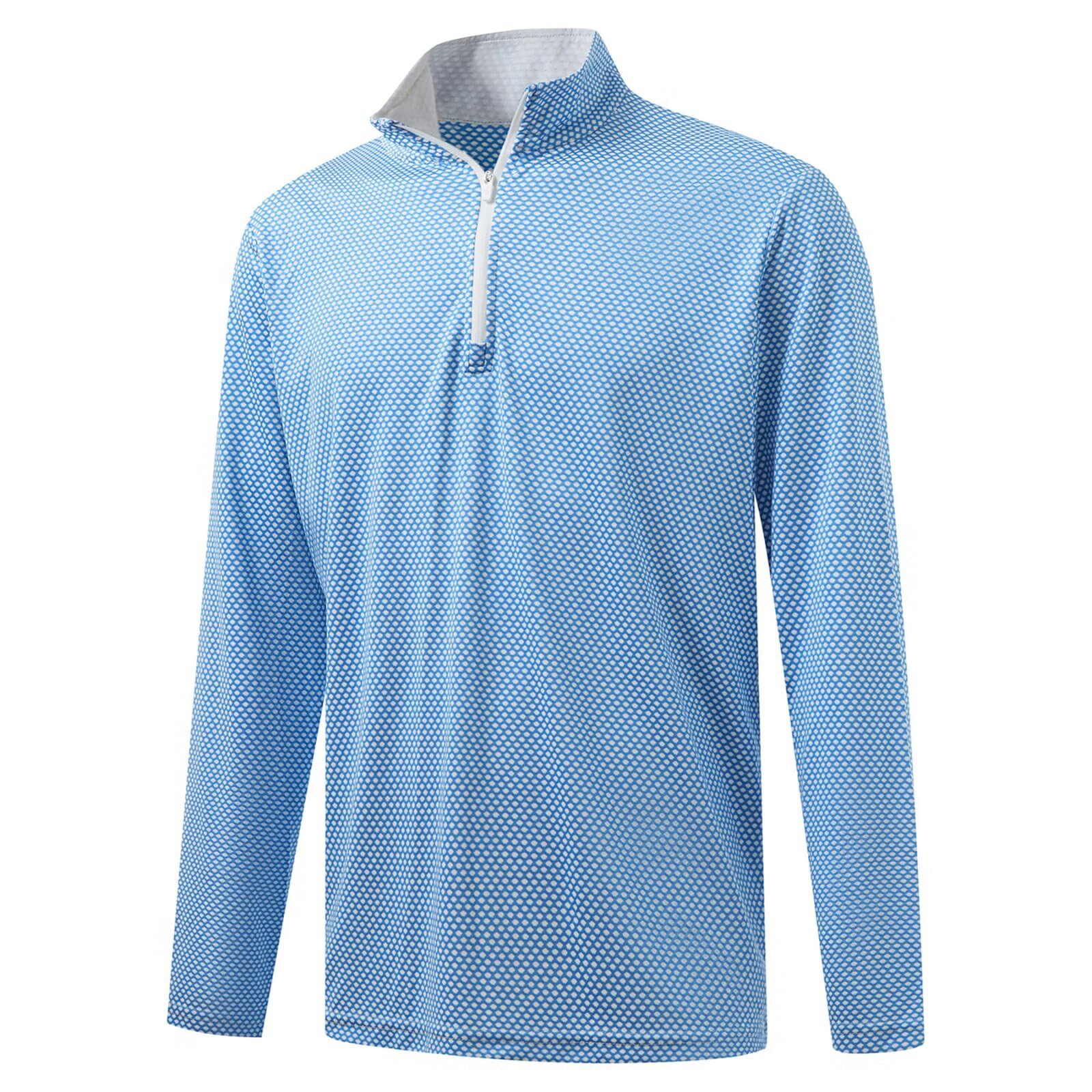 MAELREG Men's Quarter Zip Pullover Golf Sweatshirt Moisture Wicking Dry Fit
